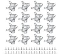 uxcell 16pcs Removable Corner Brace, Metal Butterfly L Brackets Right Angle Support with Screws for Shelves, Cabinets, Wood Furniture (White)
