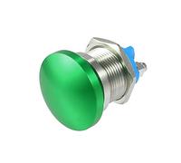 uxcell 19 mm Momentary Push Button Switch Metal Button AC/DC 12V-250V Green