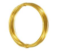 uxcell 1mm Aluminum Craft Flat Wire,66Ft 0.5mm Thickness Bendable Metal Floral Jewelry Beading Armature Wires for Sculpting Armature DIY Jewelry Making, Yellow