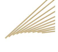 uxcell 1mm x 300mm Brass Round Rod, Metal Solid Shaft Rods Lathe Bar Stock for DIY Crafts Model Car Helicopter Airplane 10pcs
