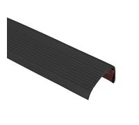 uxcell 1Pcs Stair Nosing, Vinyl Stair Edge Protector, Anti Slip Step Trim for Stair Edging, Stair Edge Trim, Outdoor Indoor Steps, Easy to Install, 6.6Ft, Black