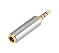 uxcell 2.5mm Stereo 4 Pole Male to 3.5mm Female Connector Audio Video Adapter Coupler Converters Zinc Alloy