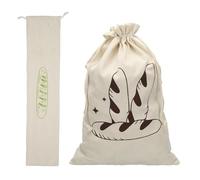 uxcell 2 Pack Reusable Bread Bags, Drawstring Linen Bread Storage for Homemade Sourdough Beeswax Food Drawstring Closure, Green Print/Coffee Bread