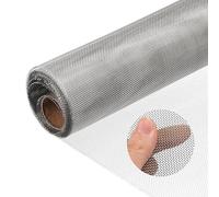 uxcell 20 Mesh 304 Stainless Steel Woven Wire Mesh Screen, 118 Inch x 47 Inch Hard and Heat Resisting Wire Mesh for Wall, Hole, Garden, DIY Project, Never Rust, Easy to Cut