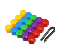 Uxcell 20 Pcs Wheel Lug Nut Covers for Land Rover 22mm Assorted Color