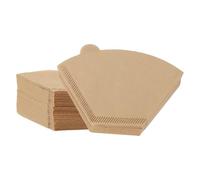 uxcell 200 Count 4 Cone Coffee Filters, Size 101 Disposable Paper Percolator Coffee Filters Natural Unbleached Wood Fiber,Suitable for Pour Over Coffee Filter Drip Coffee Maker Brown