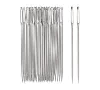 uxcell 200pcs Large Eye Stitching Needles 2.05Inch Sewing Needles Stainless Steel Leather Needle Embroidery Needle Yarn Knitting Hand Sewing Needles