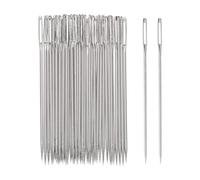 uxcell 200pcs Large Eye Stitching Needles 2.36Inch Sewing Needles Stainless Steel Leather Needle Embroidery Needle Yarn Knitting Hand Sewing Needles