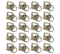 uxcell 20Pcs 20mm/ 0.8-inch Key Fob Hardware with Keychain Ring for Bag Webbing Wristlets, Lanyards, Dark Bronze