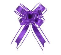 Uxcell 20pcs 8 Inch Giant Large Pull Bow Gift Wrapping Organza Bows Ribbon Purple for Wedding Baskets Presents Christmas