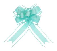 Uxcell 20pcs 9 Inch Giant Large Pull Bow Gift Wrapping Organza Bows Ribbon Aquamarine Blue for Wedding Baskets Presents Christmas