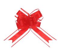 Uxcell 20pcs 9 Inch Giant Large Pull Bow Gift Wrapping Organza Bows Ribbon Red for Wedding Baskets Presents Christmas
