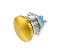 uxcell 22 mm Momentary Push Button Switch Button AC/DC 12V-250V Gold Tone