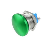 uxcell 22 mm Momentary Push Button Switch Metal Button AC/DC 12V-250V Green