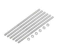 uxcell 24 Pcs M4 x 300mm Fully Threaded Rod with 24 Pcs Hex Nuts, 0.7mm Thread Pitch 304 Stainless Steel Right Hand Threaded Rods Bar Studs