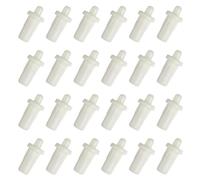 Uxcell 24 Pcs Plastic Cabinet Door Repair Pins, 7.5mm Spring Loaded, White, Round Head, Connector, Suitable for Cabinets, Wardrobes, Furniture, Shelves