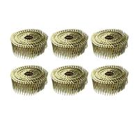 uxcell 2400 Count Siding Nails 1-3/4" x 0.083" 15-Degree Ring Shank Full Round Head Collated Wire Coil-for Lath and Sheathing Materials
