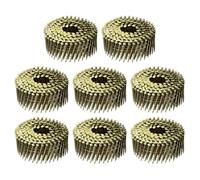 uxcell 2400 Count Siding Nails 2" x 0.091" 15-Degree Ring Shank Full Round Head Collated Wire Coil for Lath and Sheathing Materials