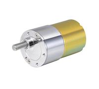 uxcell 24V DC 400 RPM Gear Motor High Torque Electric Reduction Gearbox Eccentric Output Shaft