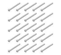 uxcell 25Pcs #10-32 x 1-1/2" Torx Security Machine Screws, 304 Stainless Steel Button Head Screws Bolt Tamper Resistant for Anti-Theft Tamper Proof, Silver