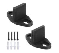 uxcell 2Pcs Barn Door Floor Guide, T Shape Track Hardware, Sliding Barn Door Bottom Floor Guide, for Bypass, Closet and Pocket Doors, Matte Black