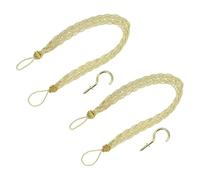 uxcell 2Pcs Curtain Tiebacks, 58cm/23 Braided Drapery Holdback Holder Decorative Rope Tie Back, Gold