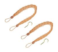 uxcell 2Pcs Curtain Tiebacks, 58cm/23 Braided Drapery Holdback Holder Decorative Rope Tie Back, Orange/Mixed Silver
