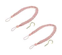 uxcell 2Pcs Curtain Tiebacks, 58cm/23 Braided Drapery Holdback Holder Decorative Rope Tie Back, Pink