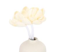Uxcell 2Pcs Flower Scent Diffuser Sticks, 7.1 Inch Natural Oil Aroma Reed Diffuser Stick with Aromatherapy Lotus Flowers and Cotton Wick Decoration for Home Bathroom Meeting Room, White