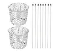 uxcell 2Pcs Gutter Downspout Guard Filter, 3.3 Inch Wide 304 Stainless Steel Gutter Downspout Mesh Screen with Cable Ties for Conical Exhaust Pipe Roof Vent Cover Strainer