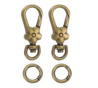 uxcell 2pcs Metal Lobster Claw Clasps, Flower Swivel Lanyards Trigger Snap Hooks Keychain Strap with Spring Ring for Jewelry Making Purse Bag Key Chains Connector, Vintage Copper