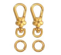 uxcell 2pcs Metal Lobster Claw Clasps, Flower Swivel Lanyards Trigger Snap Hooks Keychain Strap with Spring Ring for Jewelry Making Purse Bag Key Chains Connector, Red Bronze