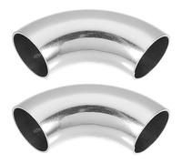 uxcell 2pcs OD 1.25" 90 Degree Stainless Steel Car Exhaust Elbow Pipe 3.94"