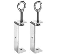 uxcell 2Pcs Stainless Steel C Clamp 120mm Wide Jaw Opening Wood Clamps for Woodworking Welding Building Household Mounting