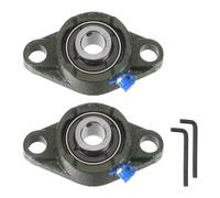 uxcell 2pcs UCFL202-10 Pillow Block Bearing 5/8" Bore Cast Iron Base Chrome Steel Mounted Ball Bearings Self Alignment with Hex Key Wrench