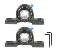 uxcell 2pcs UCP205-16 Pillow Block Bearing 1" Bore Cast Iron Base Chrome Steel Mounted Ball Bearings Self Alignment with Hex Key Wrench
