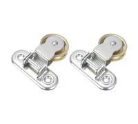 uxcell 2Pcs Wall Mounted Pulley 70mm Single Pulley Block, Iron Hanging Wire Towing Wheel, Cable Rope Runner Pulley Roller in Zinc Plated