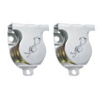 uxcell 2Pcs Wall Mounted Pulley 84mm Single Pulley Block, Iron Hanging Wire Towing Wheel, Cable Rope Runner Pulley Roller in Zinc Plated