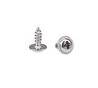 uxcell 2x6mm Self Tapping Screws Phillips Pan Head with Washer Screw 304 Stainless Steel Fasteners Bolts 50Pcs