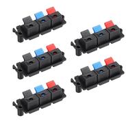 uxcell 3 Way Spring Terminal Clip Push Release Connector Plate Jack Socket Speaker Terminal Strip Block Speaker Jointing Clamp Test Clip WP3-19 5Pcs