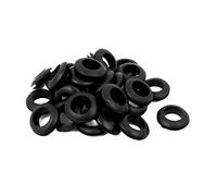 uxcell 30 PCS 16 mm Inner Diameter Double Sides Rubber Wire Grommets Gasket Ring Cable Protector Black (Pack of 30)