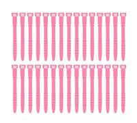 uxcell 30Pcs Silicone Cable Ties 4.5 Inch Reusable Wire Ties Elastic Cable Cord Organizer Straps for Cords Wire USB Charge Management Food Storage, Rose Pink