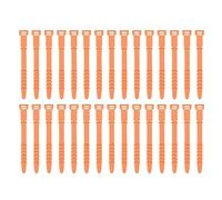 uxcell 30Pcs Silicone Cable Ties 4.5 Inch Reusable Wire Ties Elastic Cable Cord Organizer Straps for Cords Wire USB Charge Management Food Storage, Orange