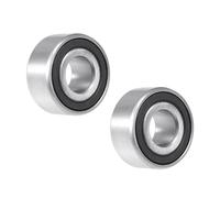 uxcell 3202-2RS Double Row Angular Contact Ball Bearing 15x35x15.9mm Sealed Chrome Steel Bearings 2-Pack