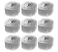 uxcell 3600 Count Siding Nails 2-1/2"x0.09" 15-Degree 304 Stainless Steel Ring Shank Full Round Head Collated Wire Coil for Lath and Sheathing Materials