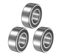 uxcell 3Pcs 3208-2RS/5208-2RS Double Row Sealed Angular Contact Ball Bearing, 40 x 80 x 30.2mm Ball Bearings for Electric Motor, Pumps, Compressors, Agricultural Machinery