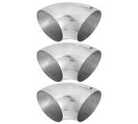 uxcell 3pcs OD 4 Inch 90 Degree Car Exhaust Elbow Pipe Arc Length 200mm