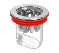 uxcell 3Pcs Odor Proof Floor Drain, ABS Floor Drain Cover Shower Plug Drain Backflow Preventer Suitable for 1.3-1.9" Caliber Pipes Tubes Bathroom Kitchen, Red Silver/Transparent