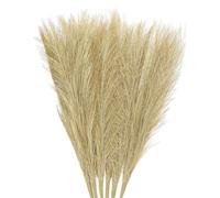 Uxcell 3Pcs Pampas Faux Grass Small 45cm/17.7" Fake Fluffy Pampas Artificial Grass 7 Branches Artificial Vase Filler for Home Office Vase Wedding Decoration Golden