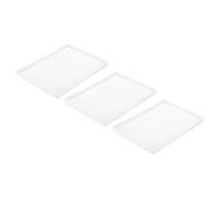 uxcell 3Pcs Serving Tray Small White Mini Tray 7" x 10" Plastic Rectangular Wooden Serving Trays Decorative Ottoman Platter for Breakfast Kitchen Bathroom